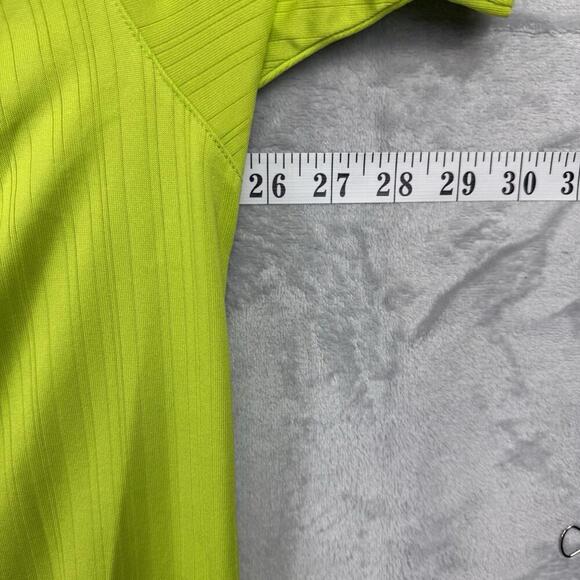 VTG Tiger Woods Collection Neon Green Golf Polo Shirt Men Size XXL Nike Golf - Picture 6 of 10